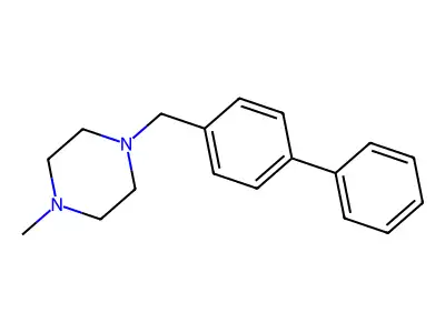 1-Methyl-4-[(4-phenylphenyl)methyl]piperazine structure