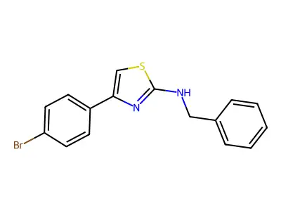 Benzyl-[4-(4-bromo-phenyl)-thiazol-2-yl]-amine structure