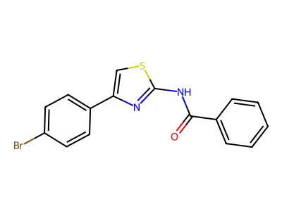 N-[4-(4-bromophenyl)-1,3-thiazol-2-yl]benzamide structure