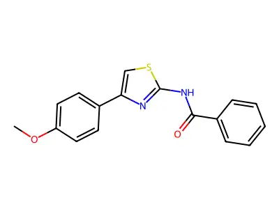 N-[4-(4-甲氧基苯基)-2-噻唑基]苯甲酰胺 structure