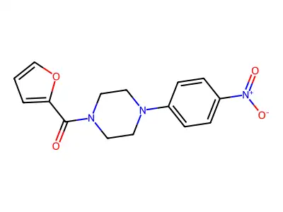Furan-2-yl-[4-(4-nitrophenyl)piperazin-1-yl]methanone structure