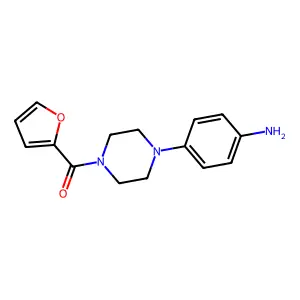 Piperazine, 1-(4-aminophenyl)-4-(2-furanylcarbonyl)- structure