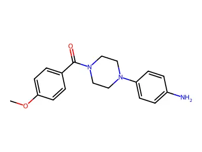 {4-[4-(4-Methoxybenzoyl)piperazin-1-yl]phenyl}amine structure