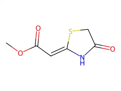 Methyl 2-(4-oxo-1,3-thiazolidin-2-ylidene)acetate structure