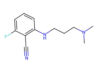 2-{[3-(Dimethylamino)propyl]amino}-6-fluorobenzonitrile structure