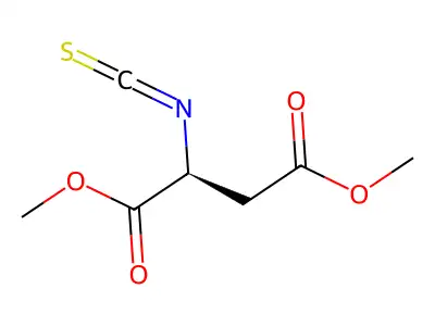 Dimethyl L-isothiocyanatosuccinate structure