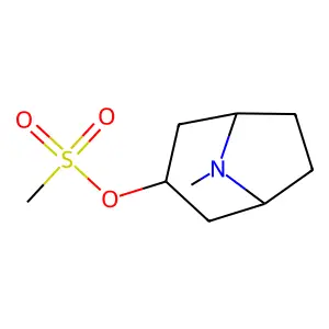 8-Azabicyclo(3.2.1)octan-3-ol, 8-methyl-, 3-methanesulfonate structure