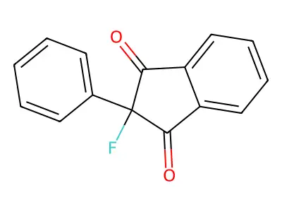 2-(2-Fluorophenyl)indene-1,3-dione structure