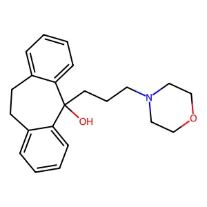5H-Dibenzo(a,d)cyclohepten-5-ol, 10,11-dihydro-5-(3-morpholinopropyl)- structure