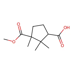 3-Methoxycarbonyl-2,2,3-trimethylcyclopentane-1-carboxylate structure
