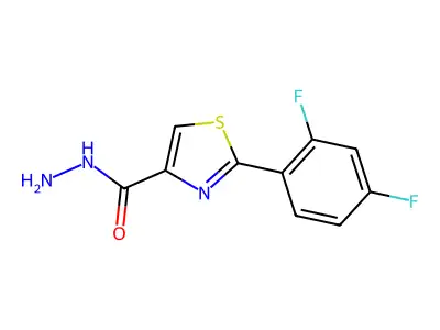 2-(2,4-Difluorophenyl)thiazole-4-carbohydrazide structure