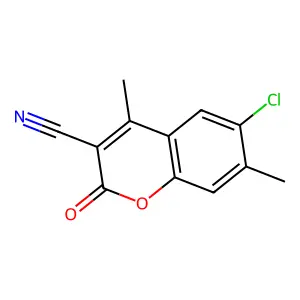 6-Chloro-3-cyano-4,7-dimethylcoumarin structure