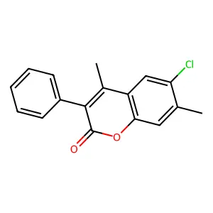 6-Chloro-4,7-dimethyl-3-phenylcoumarin structure