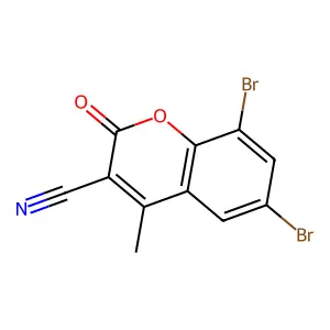 3-Cyano-6,8-dibromo-4-methylcoumarin structure