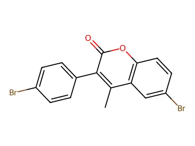 6-Bromo-3-(4-bromophenyl)-4-methylchromen-2-one structure