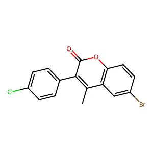 6-Bromo-3-(4-chlorophenyl)-4-methylchromen-2-one structure