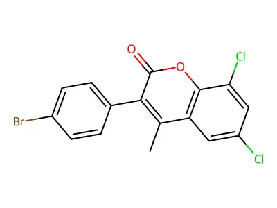 3-(4-Bromophenyl)-6,8-dichloro-4-methylchromen-2-one structure