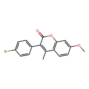 3-(4-bromophenyl)-7-methoxy-4-methyl-2H-chromen-2-one structure