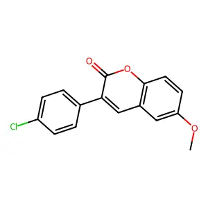 3-(4-Chlorophenyl)-6-methoxychromen-2-one structure