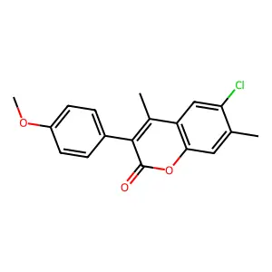 6-Chloro-3-(4-methoxyphenyl)-4,7-dimethylchromen-2-one structure