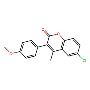 6-Chloro-3-(4-methoxyphenyl)-4-methylchromen-2-one structure