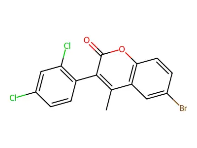 6-Bromo-3-(2,4-dichlorophenyl)-4-methylchromen-2-one structure