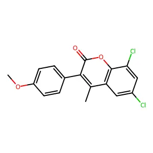 6,8-Dichloro-3-(4-methoxyphenyl)-4-methylchromen-2-one structure