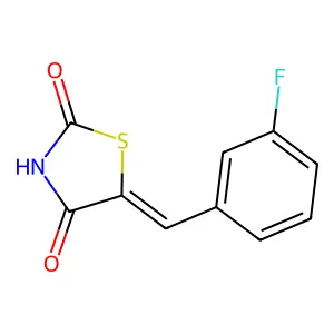 2,4-Thiazolidinedione, 5-[(3-fluorophenyl)methylene]- structure