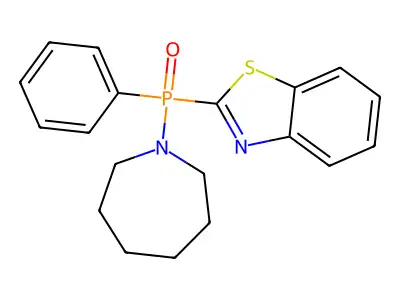 Azepan-1-yl(benzo[d]thiazol-2-yl)(phenyl)phosphine oxide structure