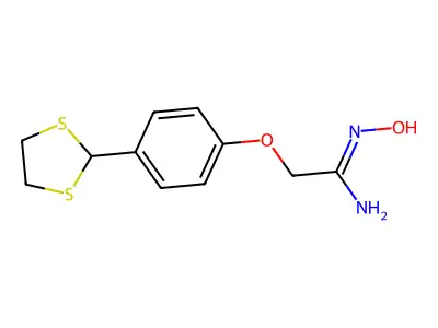 2-[4-(1,3-Dithiolan-2-yl)phenoxy]-N-hydroxyethanimidamide structure