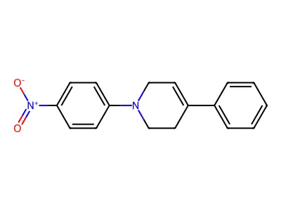 4-(4-phenyl-3,6-dihydro-2H-pyridin-1-yl)nitrobenzene structure