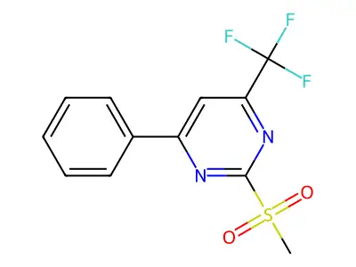 2-Methylsulfonyl-4-phenyl-6-(trifluoromethyl)pyrimidine structure