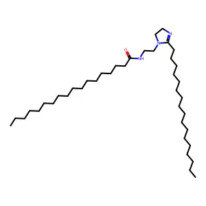 Octadecanamide, N-(2-(2-heptadecyl-4,5-dihydro-1H-imidazol-1-yl)ethyl)- structure