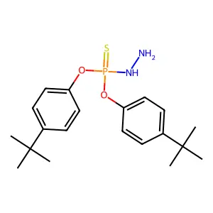 Bis(4-tert-butylphenoxy)phosphinothioylhydrazine structure