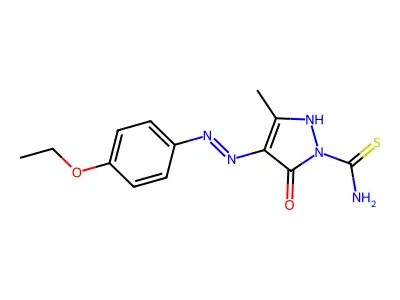 (4E)-4-[(4-ethoxyphenyl)hydrazinylidene]-3-methyl-5-oxopyraz structure