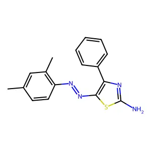 (5E)-5-[2-(2,4-Dimethylphenyl)hydrazinylidene]-4-phenyl-1,3-thiazol-2(5H)-imine structure
