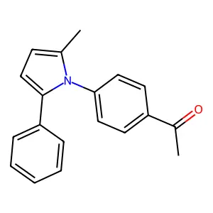 1-[4-(2-methyl-5-phenyl-1H-pyrrol-1-yl)phenyl]ethanone structure