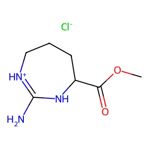 Methyl 2-imino-1,3-diazepane-4-carboxylate--hydrogen chloride (1/1) structure