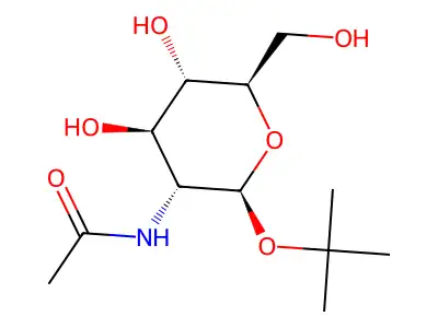 tert-butyl 2-(acetylamino)-2-deoxyhexopyranoside structure