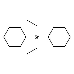 Stannane, dicyclohexyldiethyl- structure
