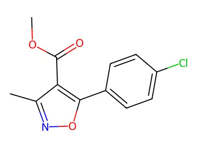 5-(4-Chloro-phenyl)-3-methyl-isoxazole-4-carboxylic acid methyl ester structure