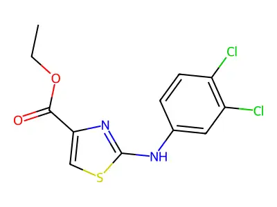 2-(3,4-Dichloroanilino)thiazole-4-carboxylic acid ethyl ester structure