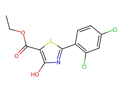 Ethyl 2-(2,4-dichlorophenyl)-4-hydroxythiazole-5-carboxylate structure
