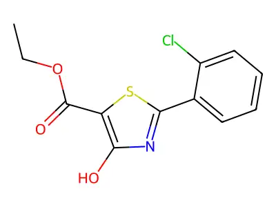 Ethyl 2-(2-chlorophenyl)-4-hydroxy-1,3-thiazole-5-carboxylate structure