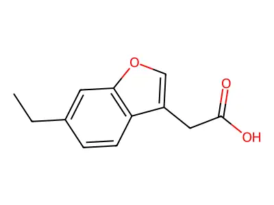 2-(6-Ethyl-1-benzofuran-3-yl)acetic acid structure