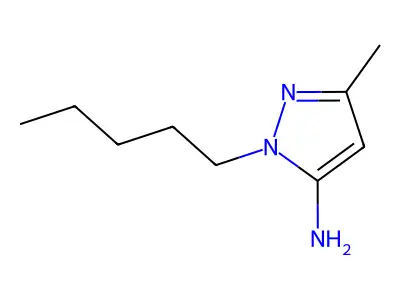 3-methyl-1-pentyl-1H-pyrazol-5-amine structure