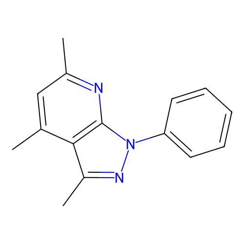 3,4,6-Trimethyl-1-phenyl-1H-pyrazolo[3,4-b]pyridine structure