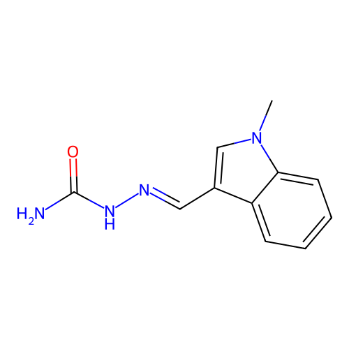 [(E)-(1-methylindol-3-yl)methylideneamino]urea structure