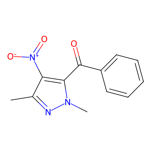 (1,3-Dimethyl-4-nitropyrazol-5-yl)-phenylmethanone structure