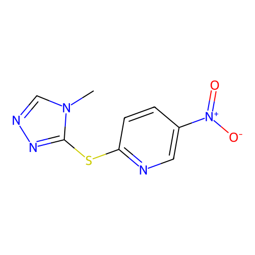 2-[(4-methyl-4H-1,2,4-triazol-3-yl)sulfanyl]-5-nitropyridine structure